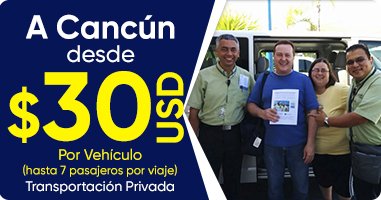 Cancun Transfers, Transportación en Cancun desde $30 USD